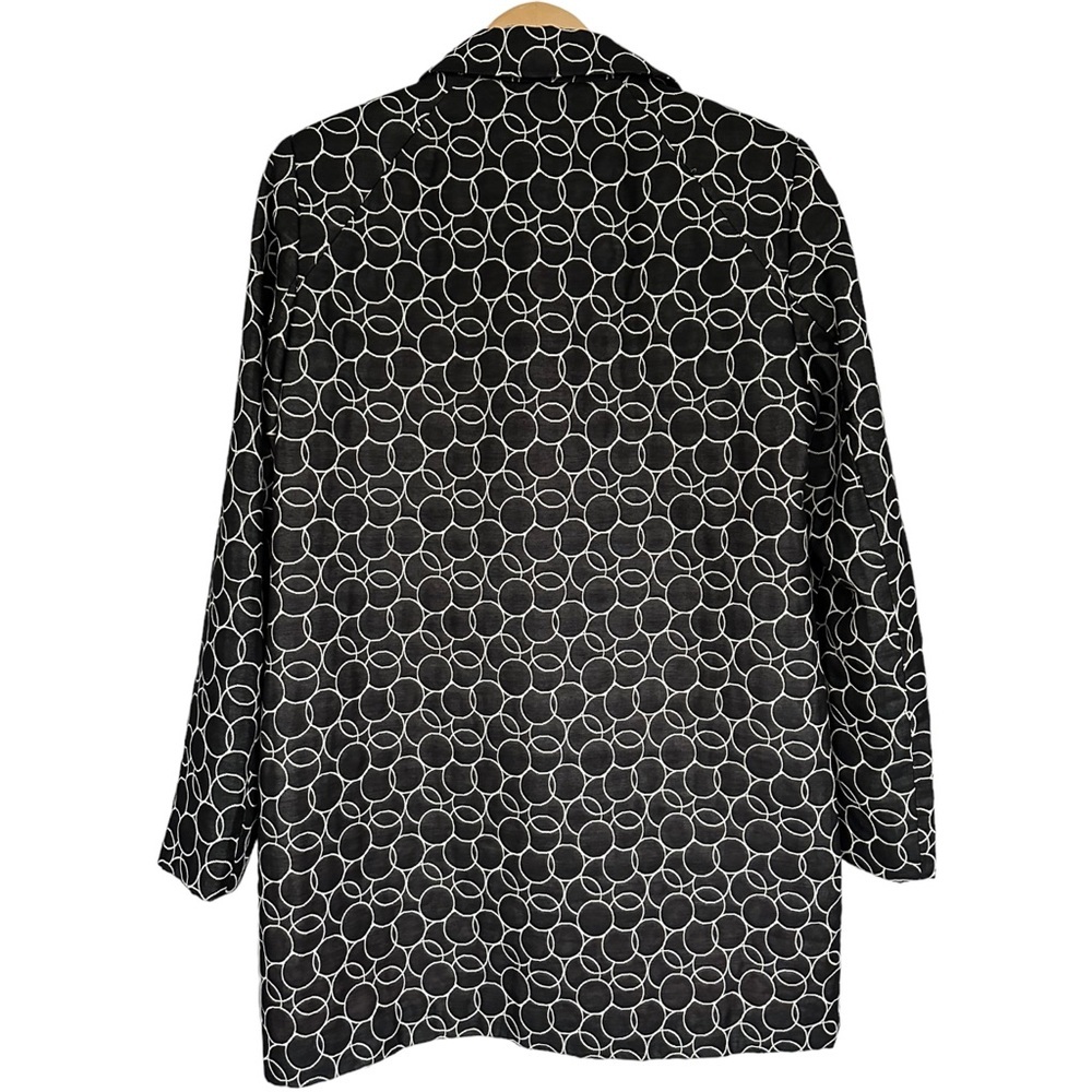 Calvin Klein Geometric Circles Button Front Coat Lined in Pink Size Medium - Picture 10 of 14